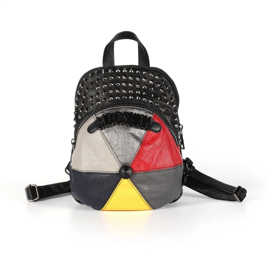 New Design Ladies Backpack Hat Design Bags Rivets Decorations Special Design Fashion Backpack