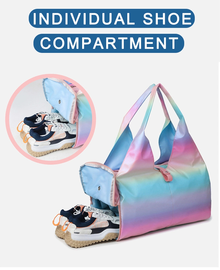 Wholesale Custom Print Fashion Duffle Bag Trending Designer Waterproof Portable Polyester Luggage Gym Sport Travel Bag