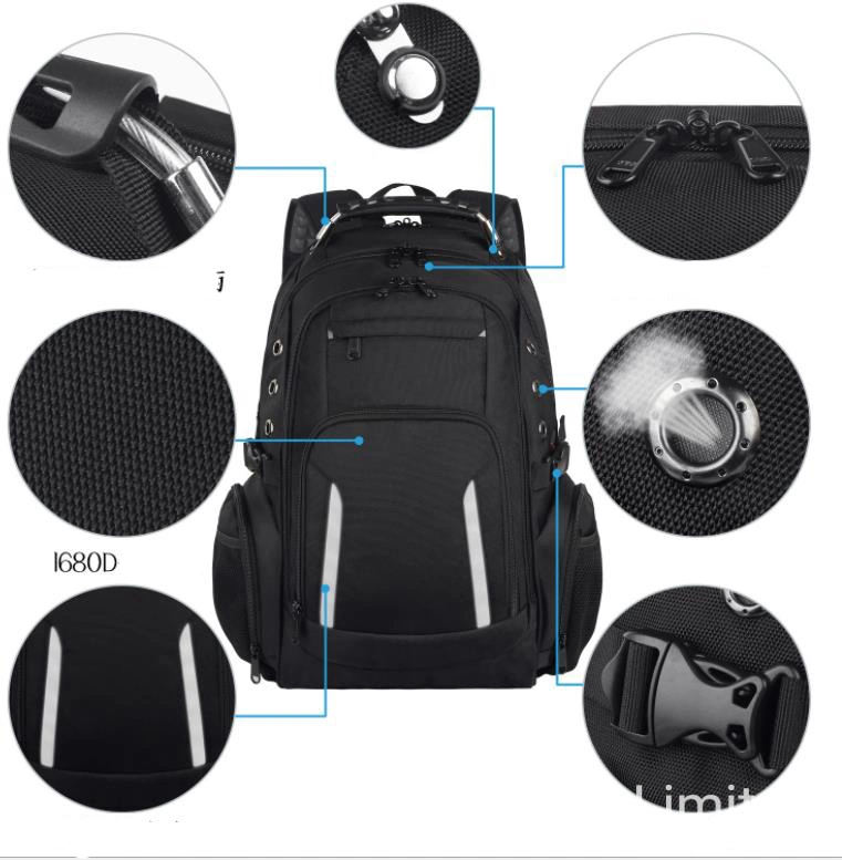 17&quot; 1680d Oxford Business Travel Computer Bag Laptop Backpack