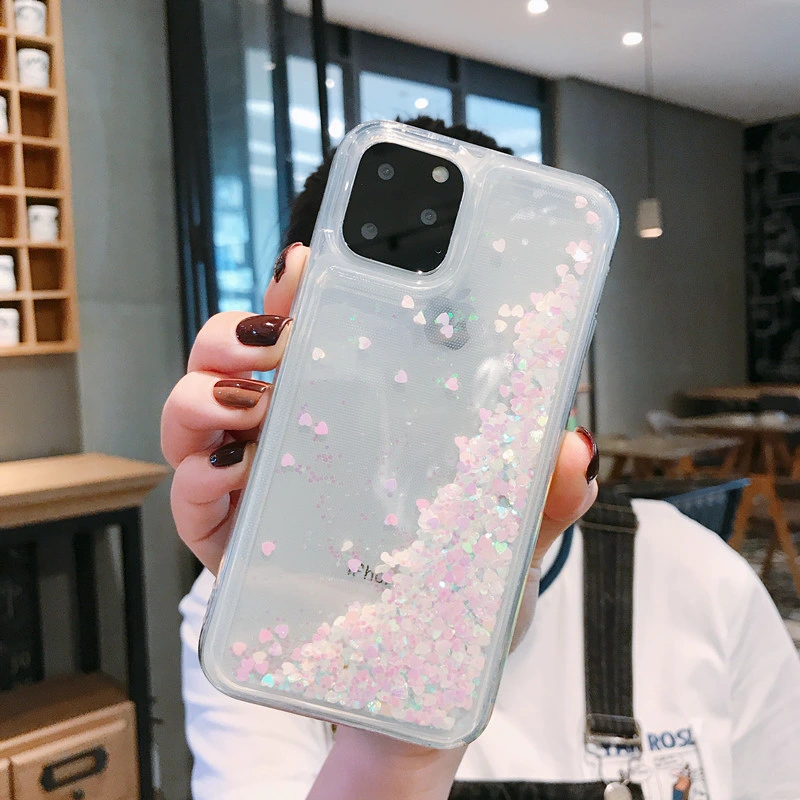 for iPhone 11 12 Mini Glitter Case Bling Sparkle Sequin Star TPU 2 in 1 Phone Case for iPhone 11/12 PRO Max