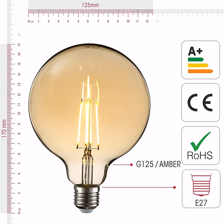 G40 5W Clear Globe Bulb C7 Sockets G45 Soft LED Filament Bulb