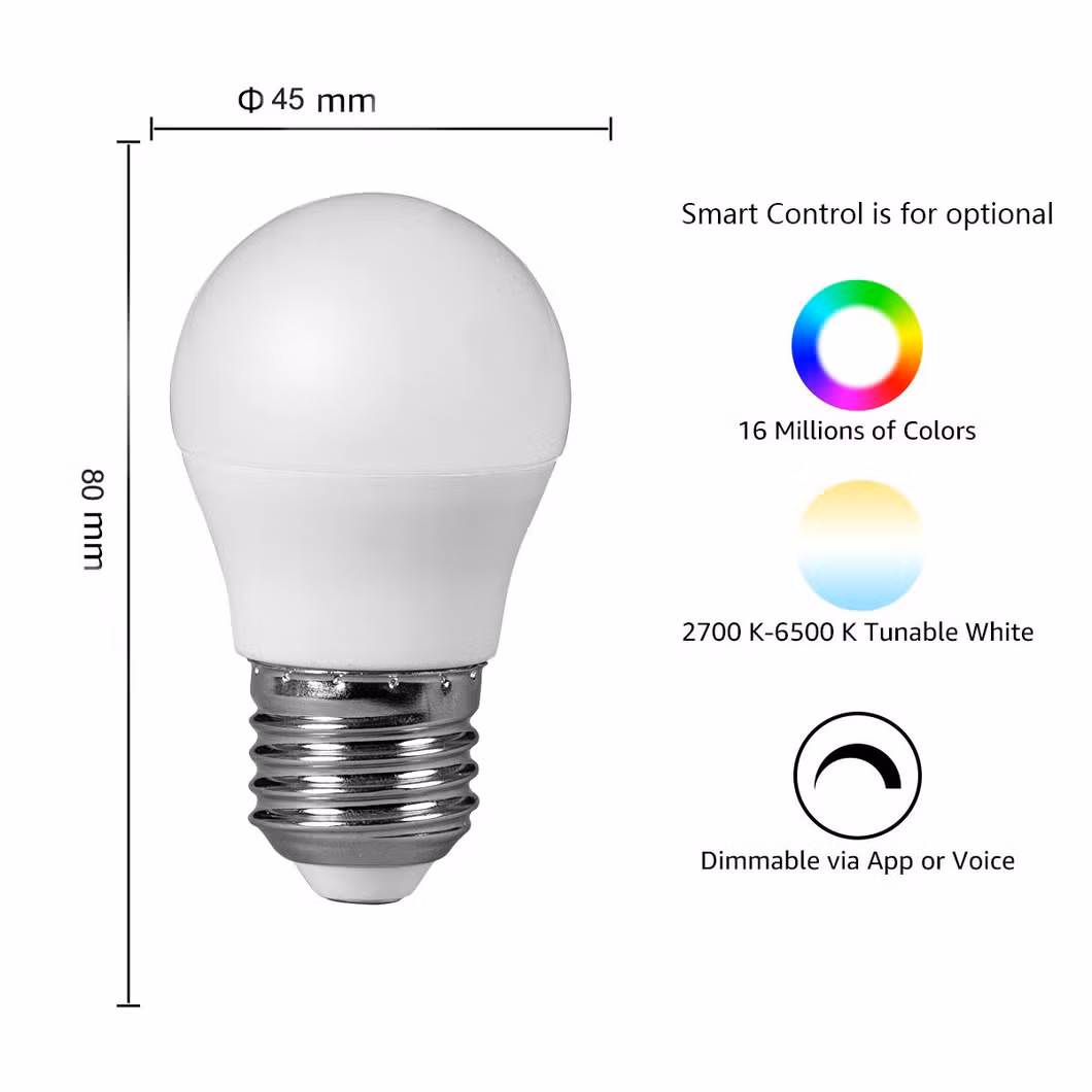 Low Voltage LED Globe 5W G45 Vanity Globe Light Bulbs Round Frosted Decorative Bulb for Home Lighting for LED Lamps Supplier