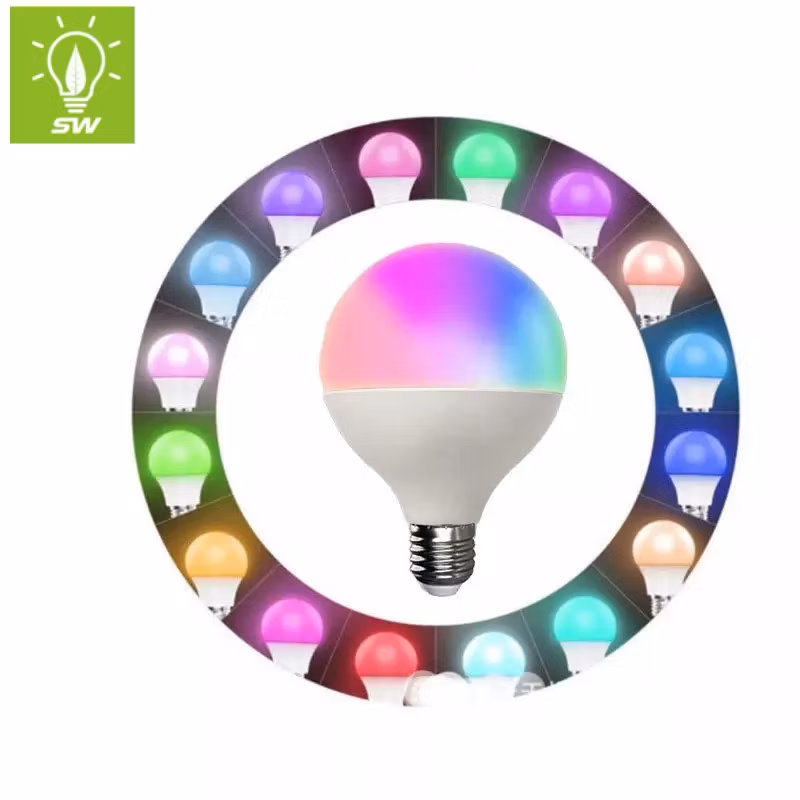 RGB WiFi Smote Control Globe Indoor Lamp Bluetooth Day Light IC/RC WiFi 2700K 4000K 6500K E27 B22 LED Bulb