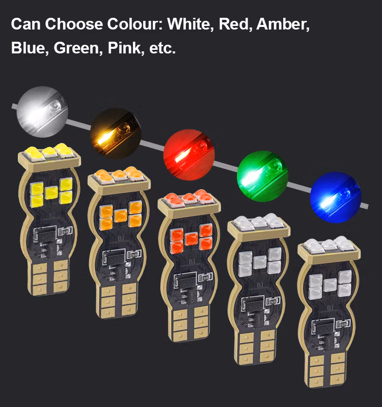 Super Bright 12-24V Car LED T15 W16W 3030 15SMD 921 T10 Brake Tail Reverse Light T15 LED Bulb