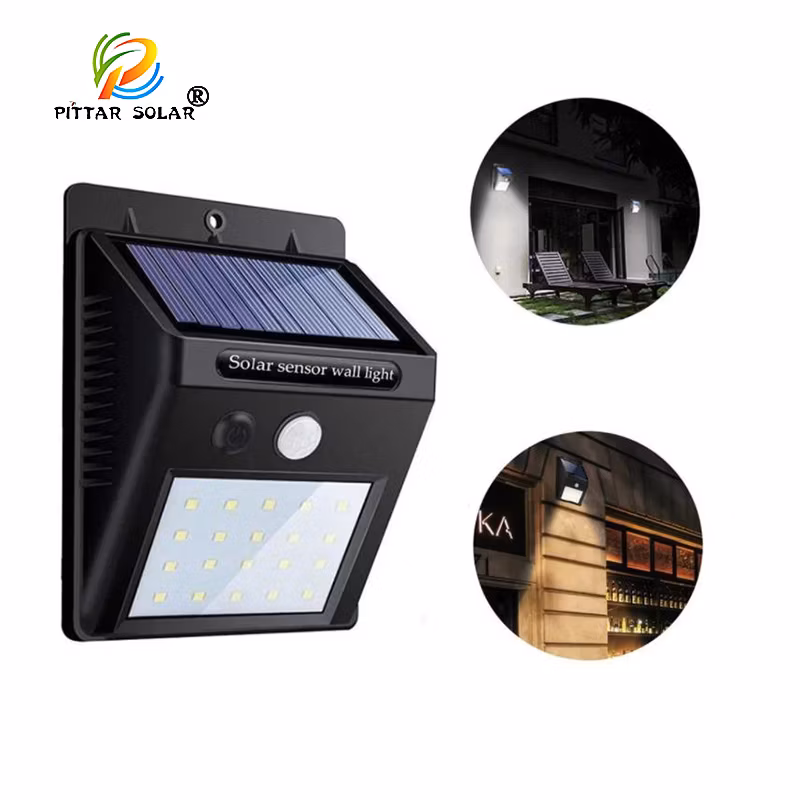 Outdoor Motion Sensor LED Fence Garden Parking Wall Lamp Solar Emergency Light