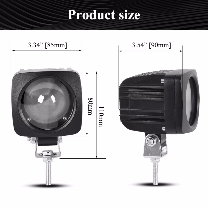 10-80V DC Small Size Blue Vehicle LED Warning Signal Light Forklift Lamp