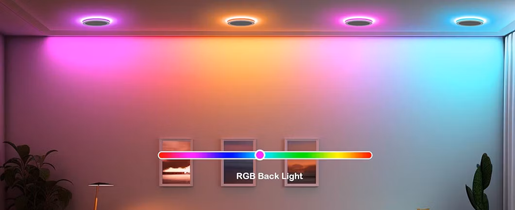 4in Rgbcw Colorful LED Recessed Panel Smart Ceiling Lights with Night Light