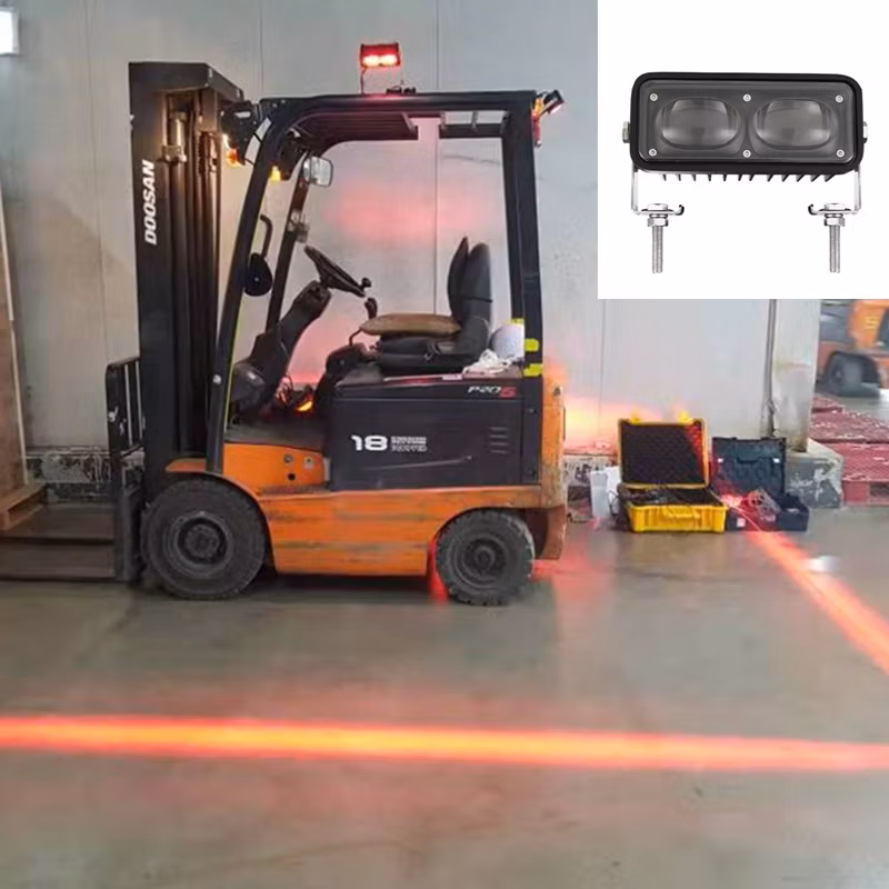 80V Osram Red LED Safety Forklift Work Lamp for Jumbo Forklift Truck Machine