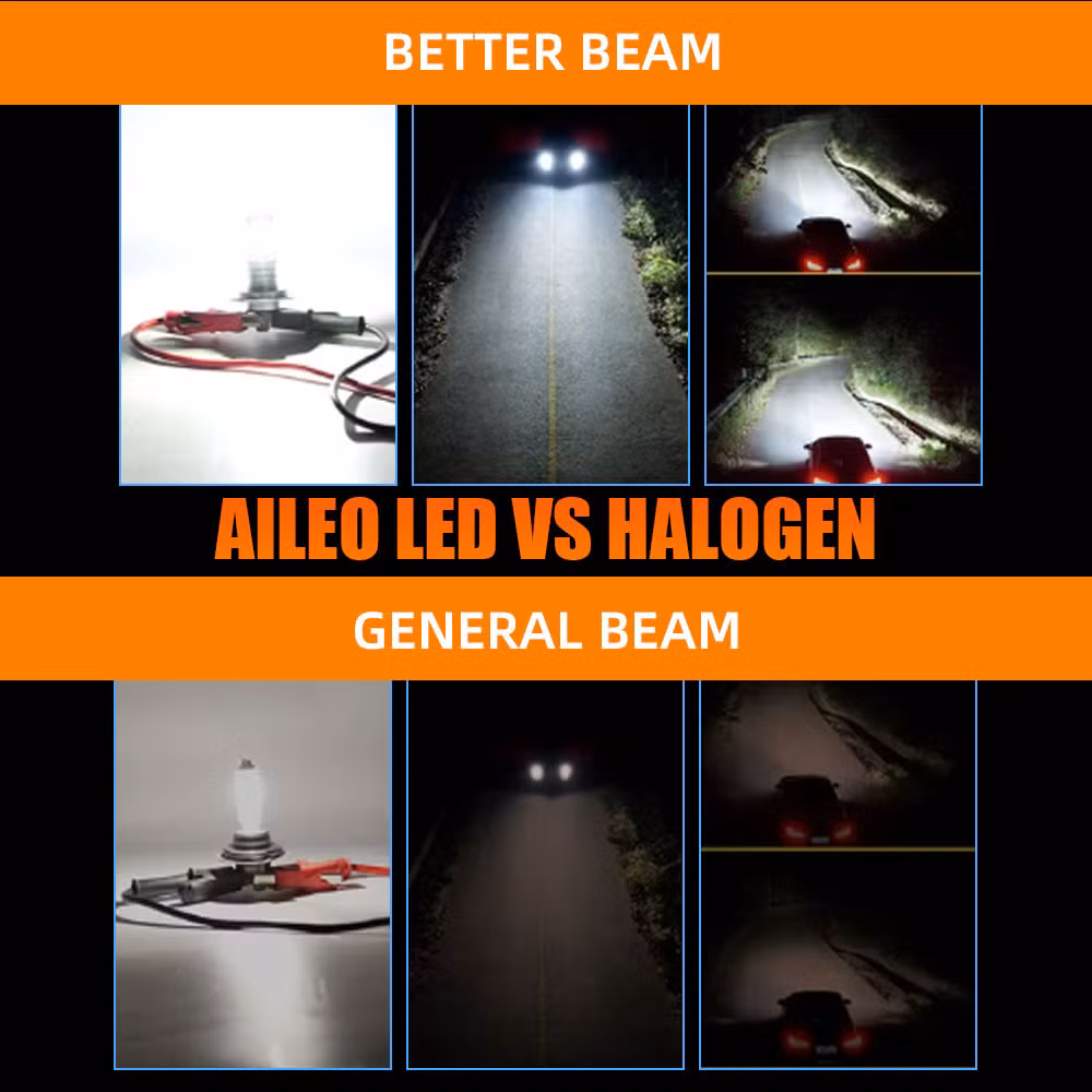 Low Beam 13000lm 70W Super Bright Replace Halogen Lamp Car LED Lights H7 Small Size LED Headlights Bulbs
