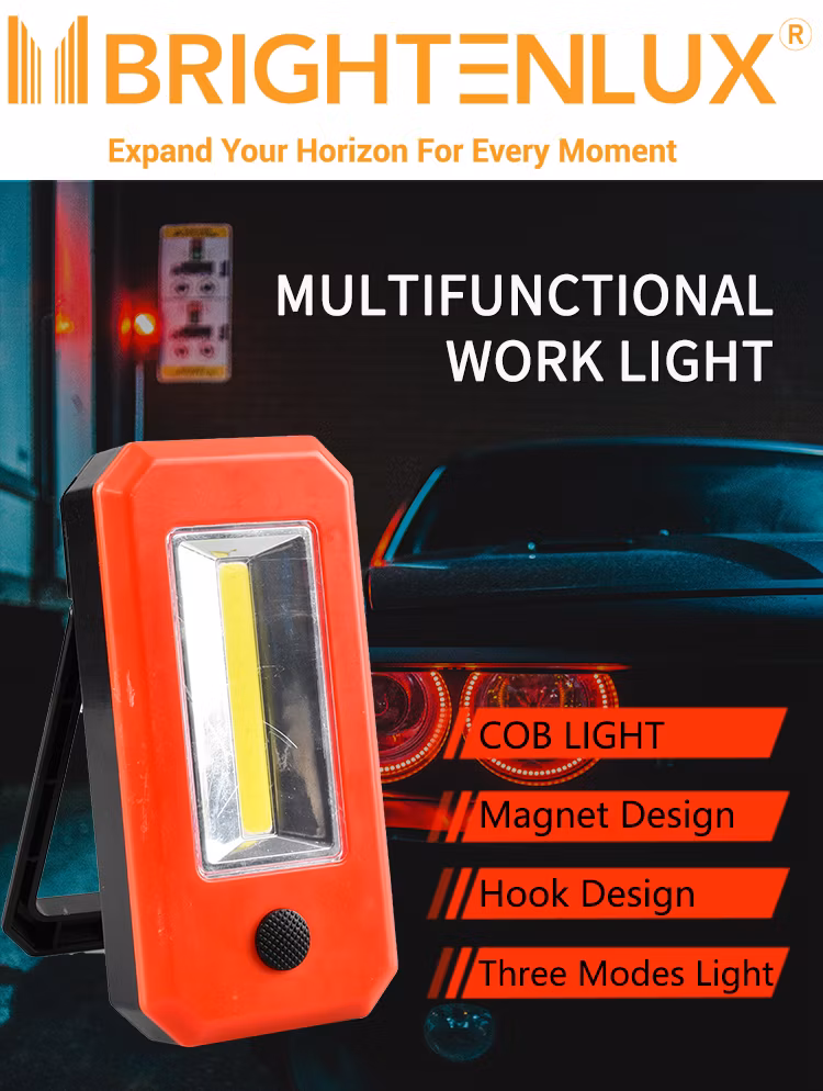 Brightenlux High Lumens 3 Modes Magnet Multi-Function USB Rechargeable Small Mini COB Bulb LED Work Light