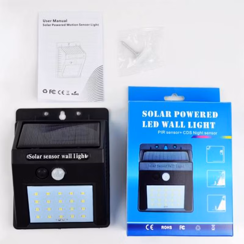 Outdoor Motion Sensor LED Fence Garden Parking Wall Lamp Solar Emergency Light