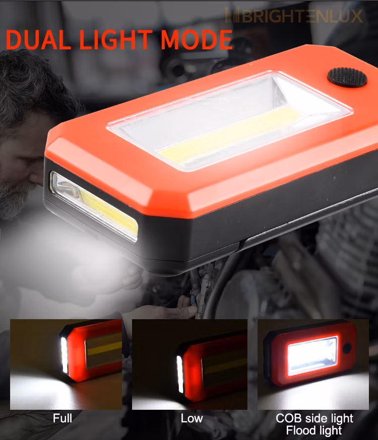 Brightenlux High Lumens 3 Modes Magnet Multi-Function USB Rechargeable Small Mini COB Bulb LED Work Light