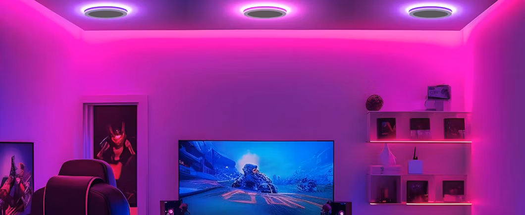 4in Rgbcw Colorful LED Recessed Panel Smart Ceiling Lights with Night Light