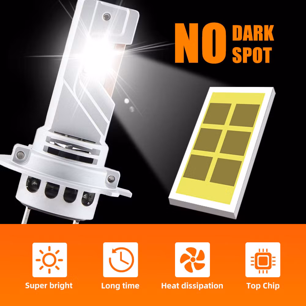 Low Beam 13000lm 70W Super Bright Replace Halogen Lamp Car LED Lights H7 Small Size LED Headlights Bulbs