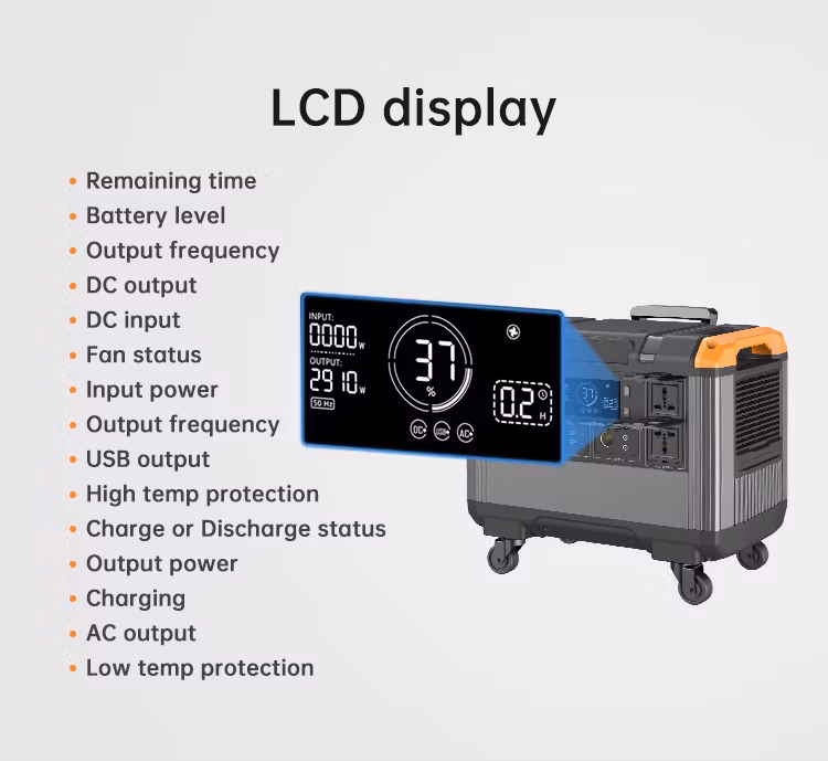 Hot Selling 3000W LiFePO4 Home Use Rechargeable Portable Power Station Generator for Outdoor Camping