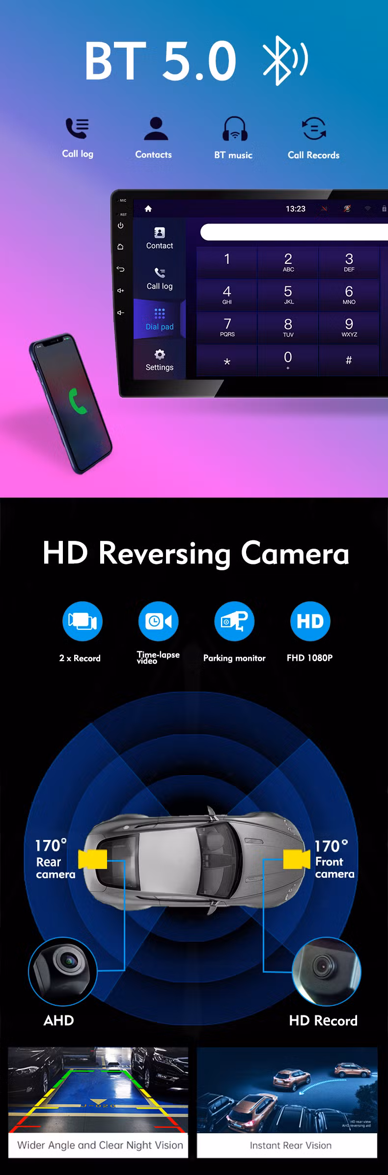 Android Car DVD Player Android Kiosk Touch Screen Support 4G LTE Car Video Navigation Multimedia Accessories Optional