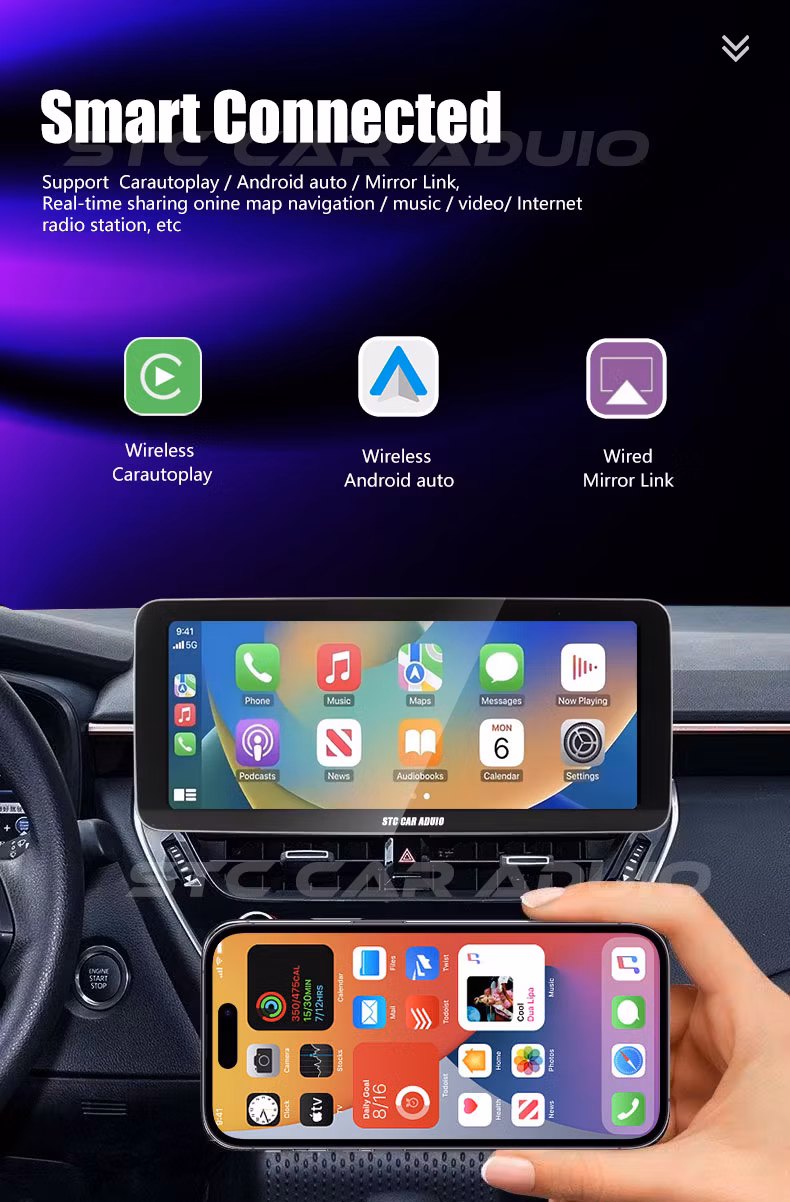 12.3 Inch 1DIN Android Car Radio DVD Player Stereo Autoradio Support Qled Touch Screen GPS Navigation Auto Multimedia Player