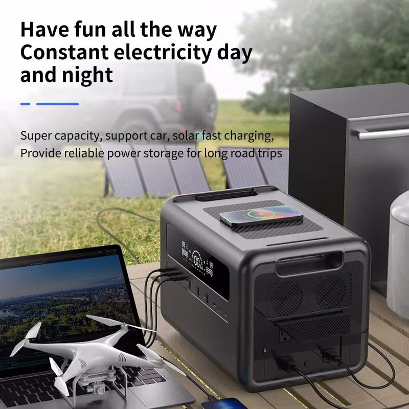 230V EU Plug 2400W 3000W Power Station LiFePO4 Solar Generator Portable Power Station for Emergency Outdoor