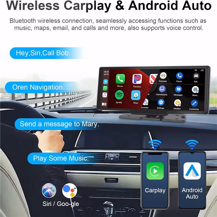 Rh-W515 10.26 Inch Touch Screen Carplay Android Auto Bluetooth Multimedia Player Car Video