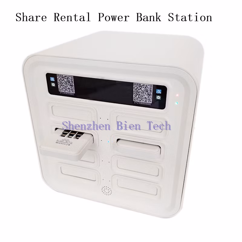 8PCS 5000mAh Shared Power Banks Rental Stations with Lightning/Type C/Android Cable