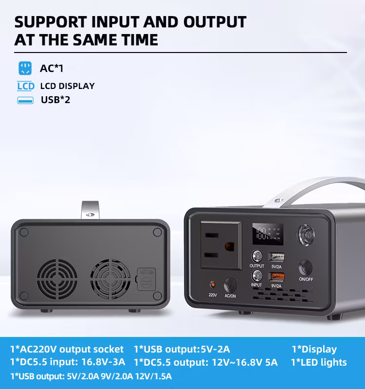 Portable Power Station 300W Energy Storage Battery Outdoor Camp Mobile Phone Charging