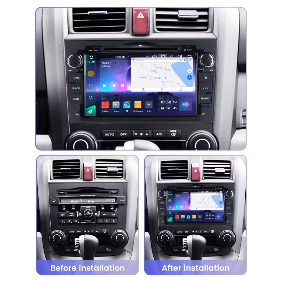 Android Car Video Radio DVD Player Touch Screen for 7 Inch Honda CRV Car-Play Auto RDS DSP Adas DVR