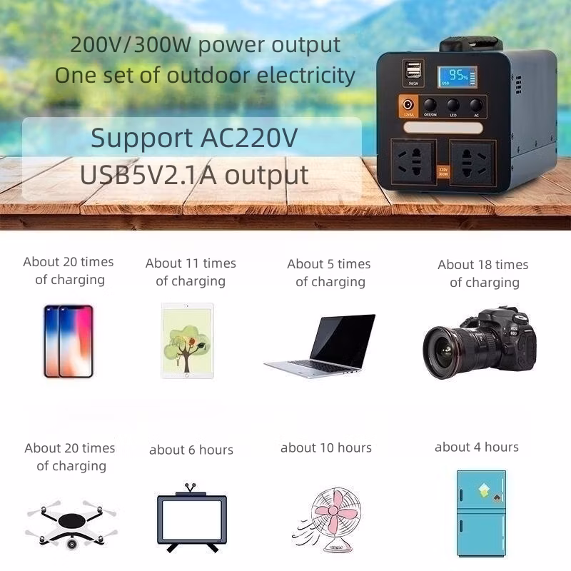 2000W 50ah Portable Rechargeable Power Station Multifunctional Emergency Power Bank