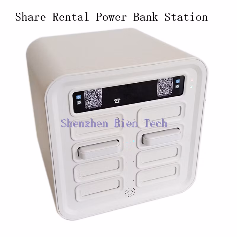 8PCS 5000mAh Shared Power Banks Rental Stations with Lightning/Type C/Android Cable