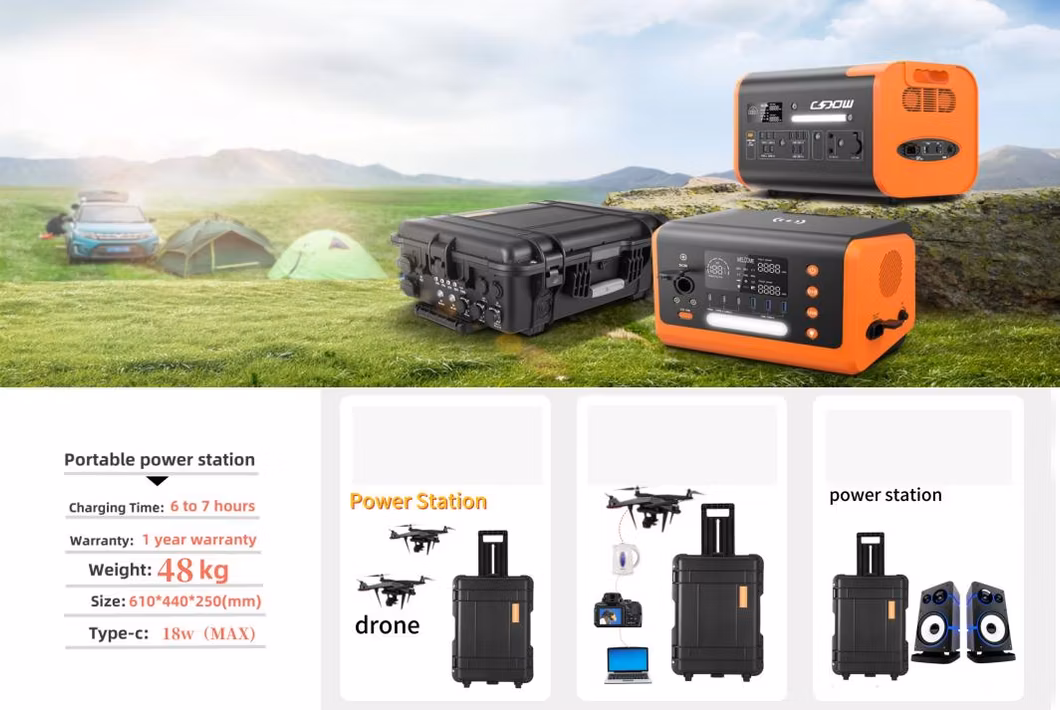 Mobile AC/DC Rechargeable 600W/3000W/4000W Outdoor Family Camp Lithium Battery UPS Power Portable Power Station