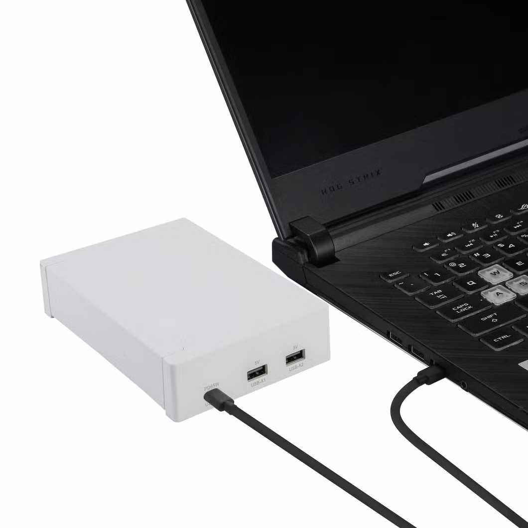 100W White 6-Ports USB Charging Station Switching Power Supply Portable Power Station with AC 110V 220V 240V to DC 5V 9V 15V 20V for Phones and Tablets
