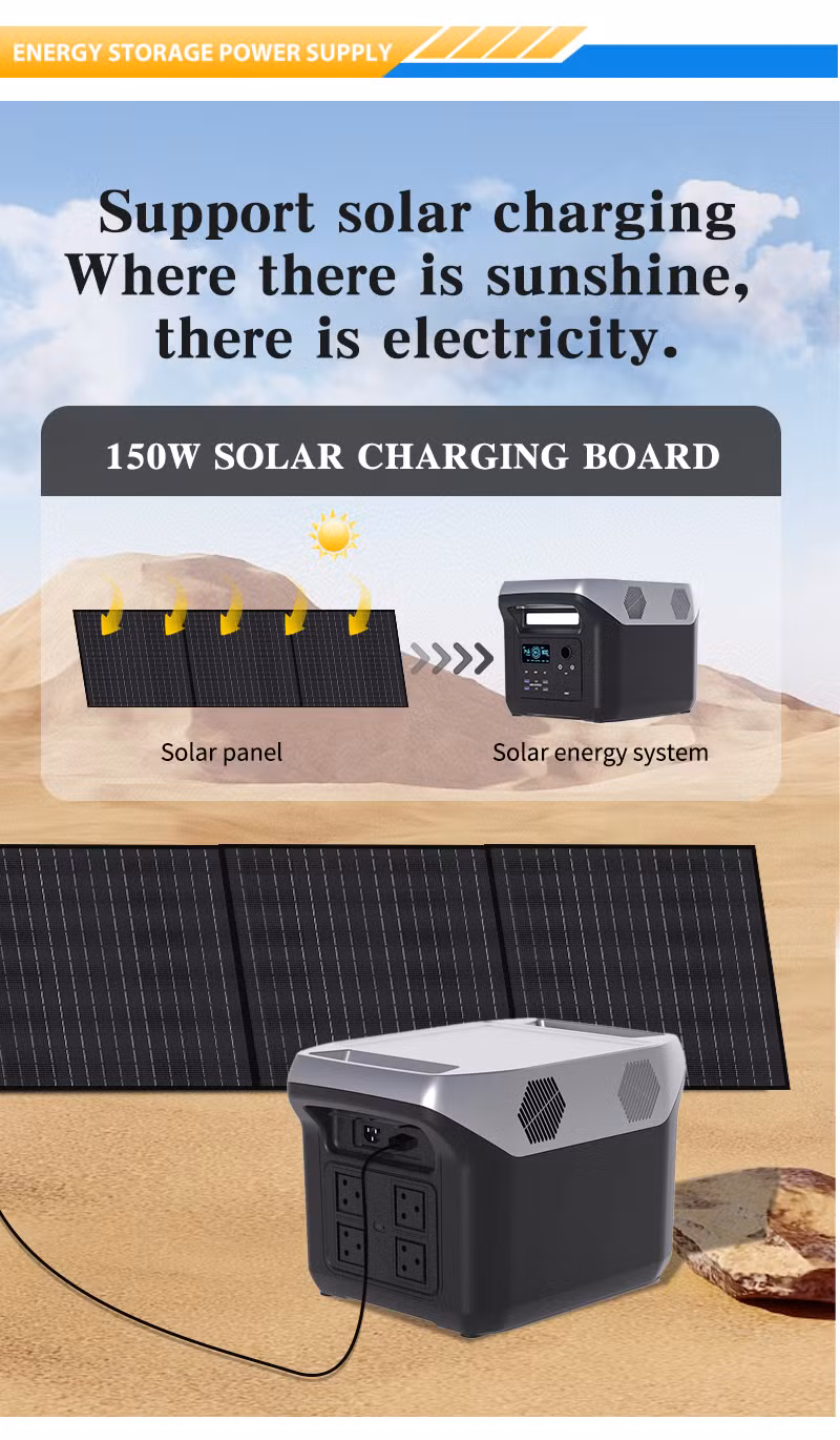 Solar Generator 5000W AC 220V 240V LiFePO4 Battery Solar Portable Power Station