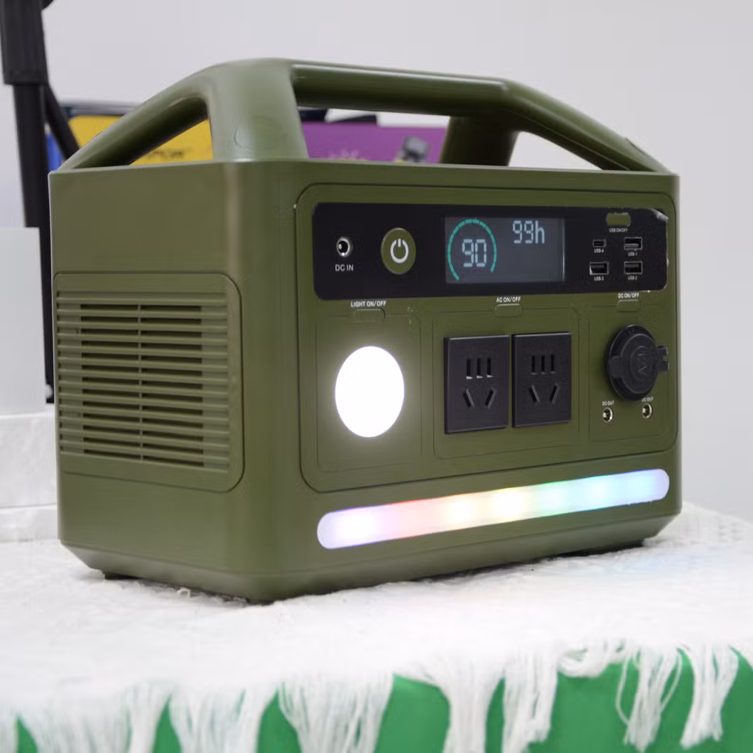 Nextgreenergy High Capacity Portable Power Station 600W Solar Generator LCD Display 100W with Solar Panels