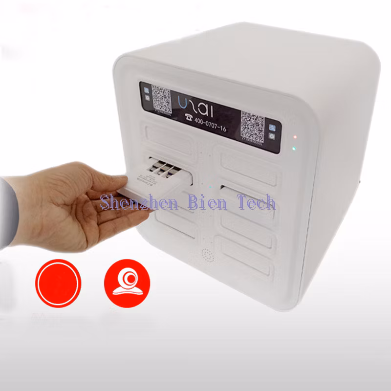 8PCS 5000mAh Shared Power Banks Rental Stations with Lightning/Type C/Android Cable