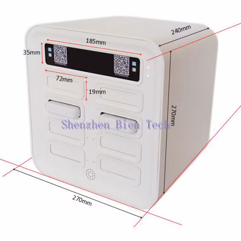 8PCS 5000mAh Shared Power Banks Rental Stations with Lightning/Type C/Android Cable