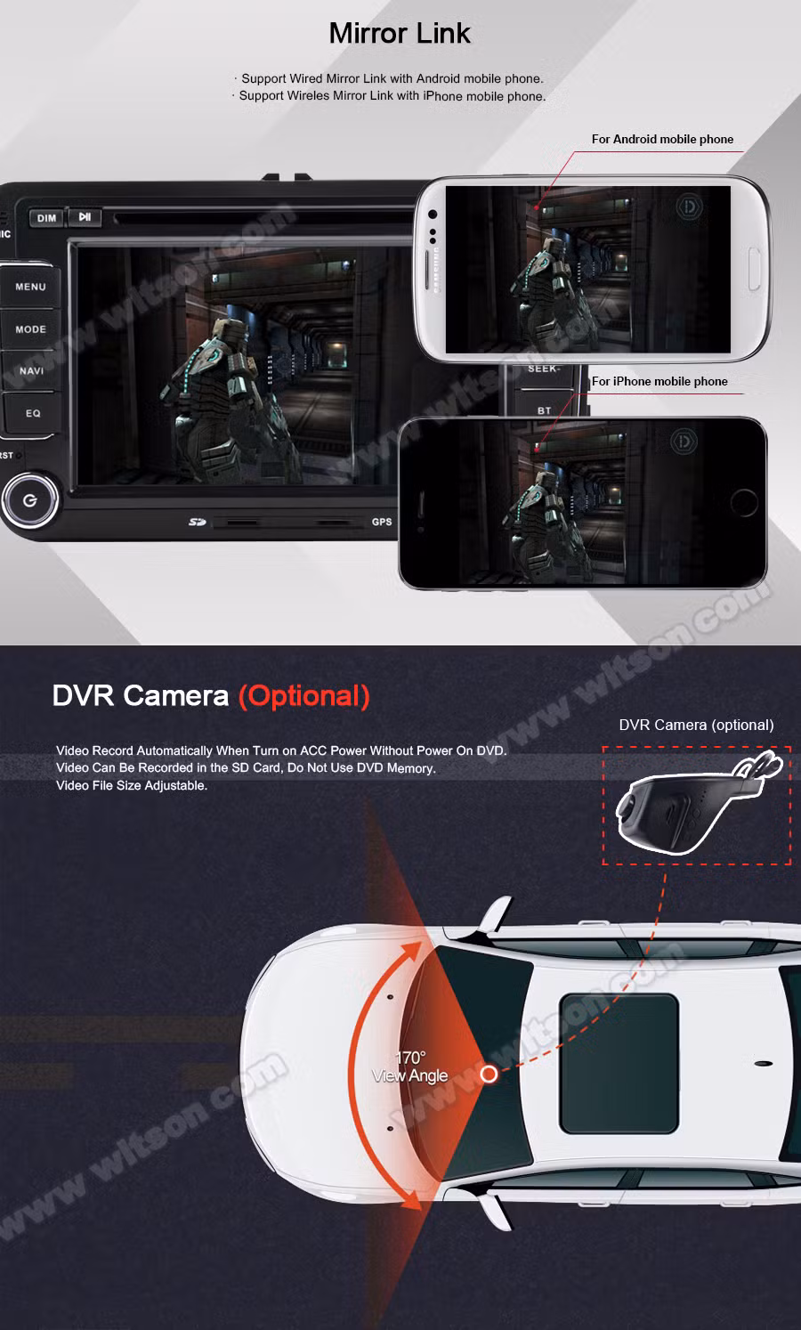 Witson Wince 6.0 Car DVD Player for VW/Volkswagen/Golf/Polo/Tiguan/Passat /B7/B6/Seat/Leon/Skoda/Octavia Vehicle