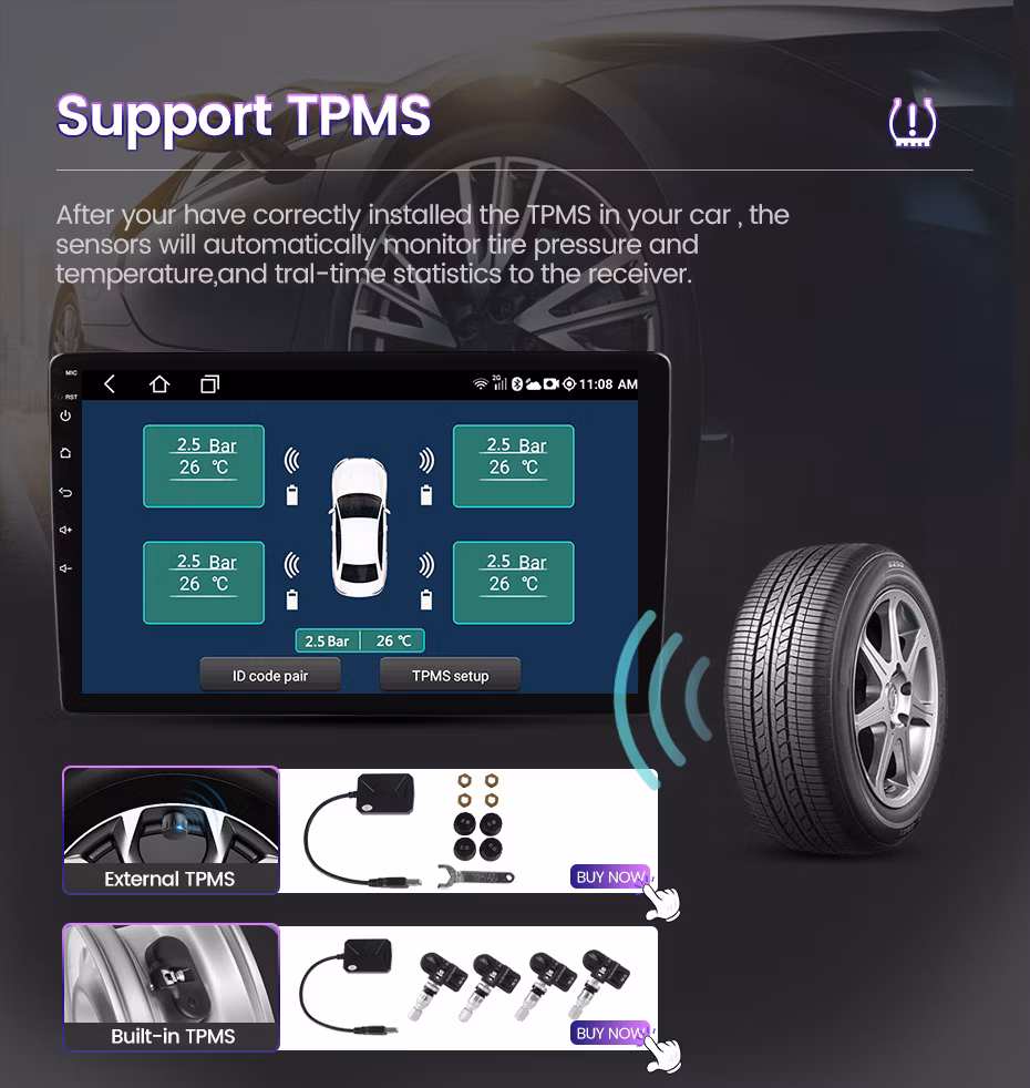 OLED 2DIN Android11 8core 8+128GB IPS 360 Camera Car DVD Player for Head Unit 9/10inch Universal Carplay Video Autoradio
