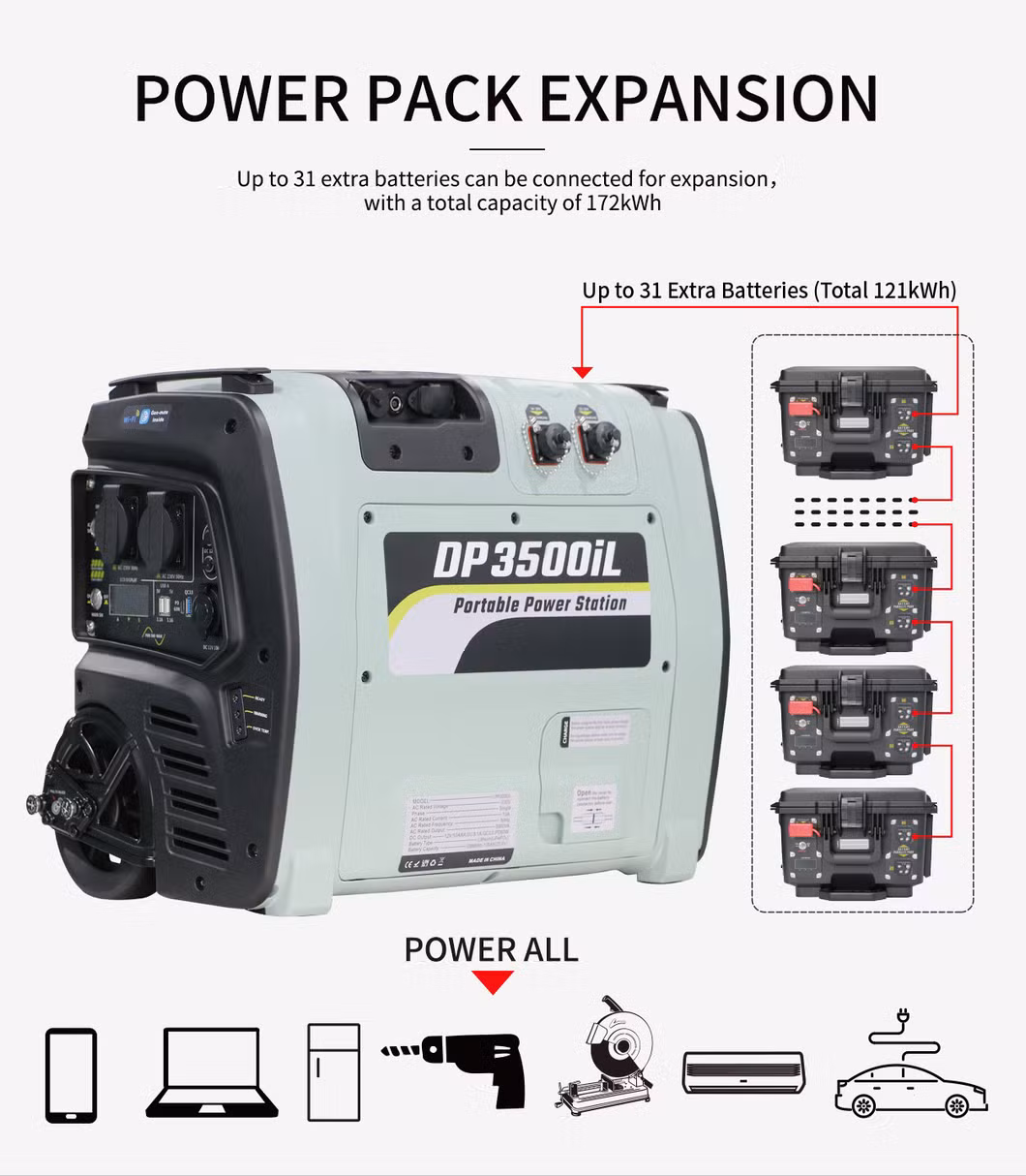 Drivelong 1500W 2048wh Universal Socket Portable Solar Generator Mobile Power Station Solar Panels From LiFePO4 Pure Sine Wave MPPT
