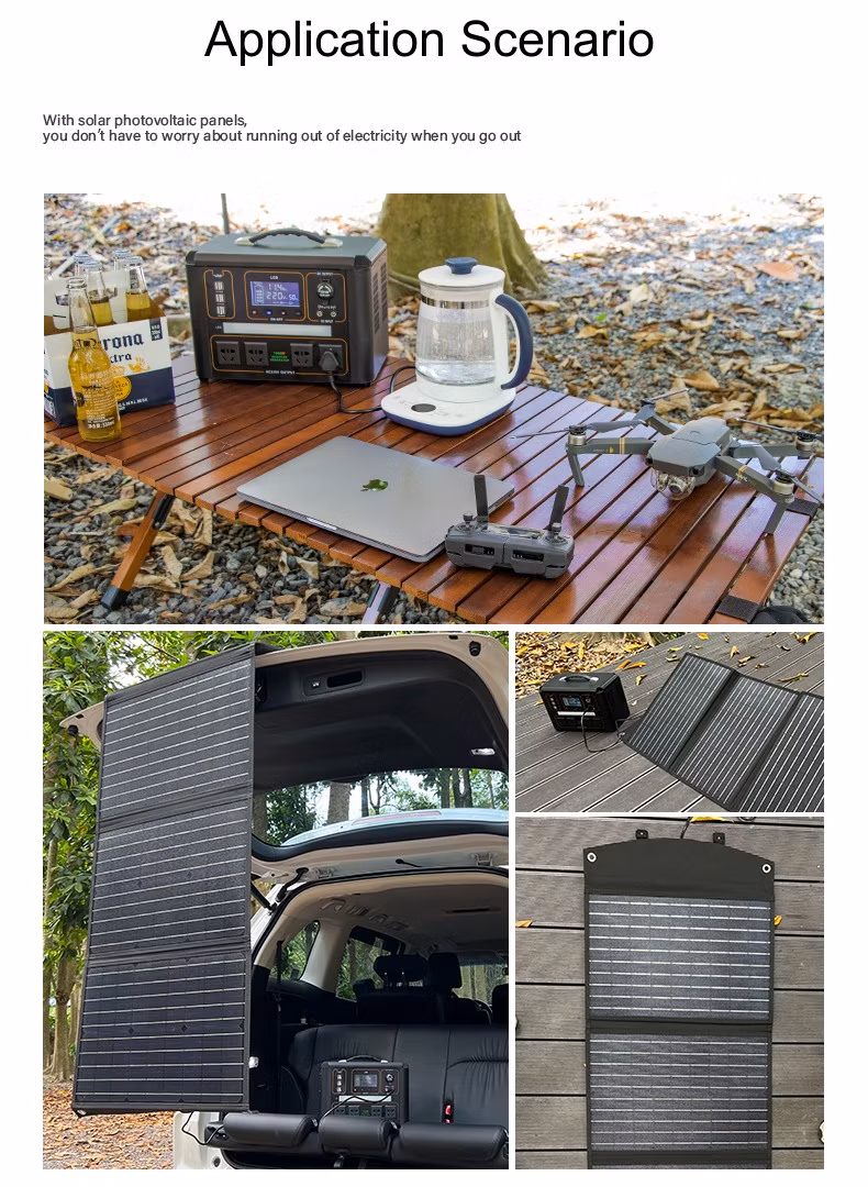 300W/500W/1000W/2000W Portable Power Station Solar Charging Generator with Battery for Outdoor Emergency Camping