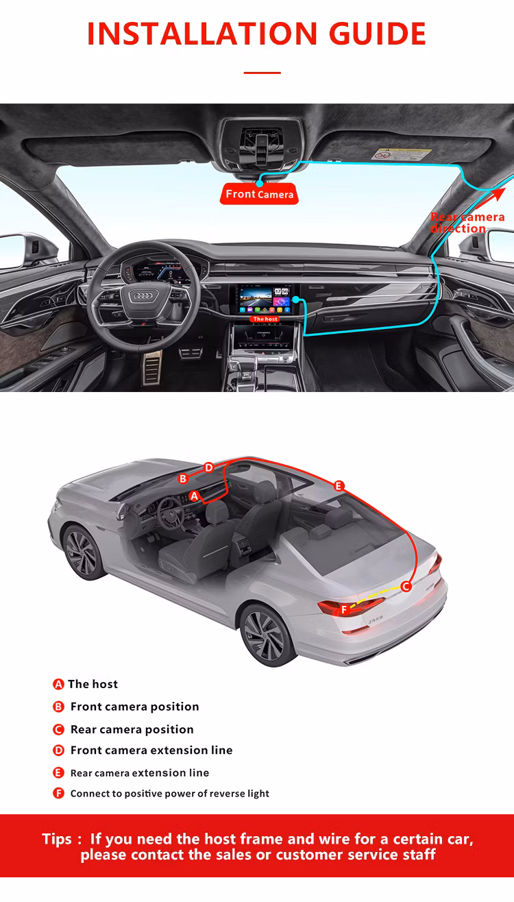 Wemaer 3D Bird View Vehicle Waterproof Camera Car Navigation Touch Screen Car DVD Player Built-in HD Android Navigation