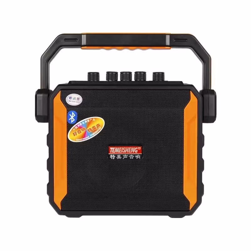 Two Way High Power Output Audio Box 5.25 Inch Woofer with Tweeter LED Light Portable Bluetooth Wireless Speakers for Party with Wireless Microphone
