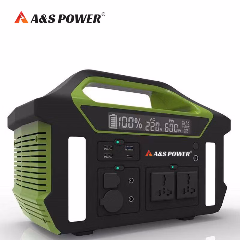 AC 220V 700W Battery Outdoor Power Supply Solar Portable Power Station for Outdoor Camping