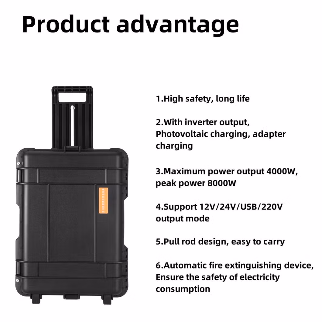 Mobile AC/DC Rechargeable 600W/3000W/4000W Outdoor Family Camp Lithium Battery UPS Power Portable Power Station