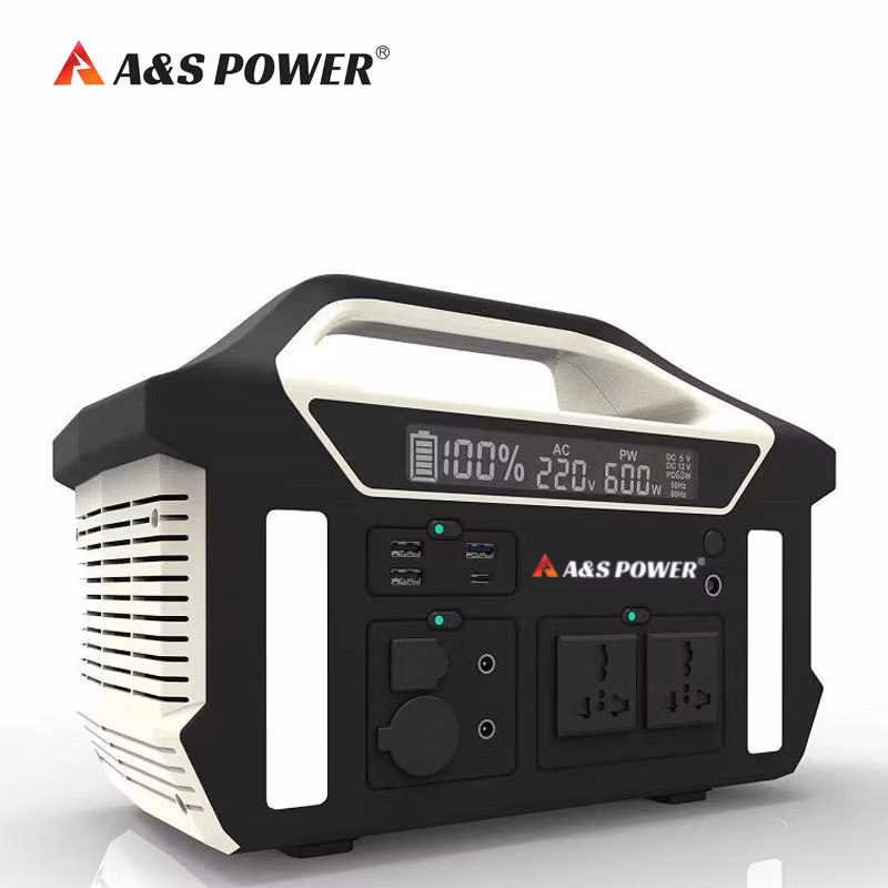 AC 220V 700W Battery Outdoor Power Supply Solar Portable Power Station for Outdoor Camping