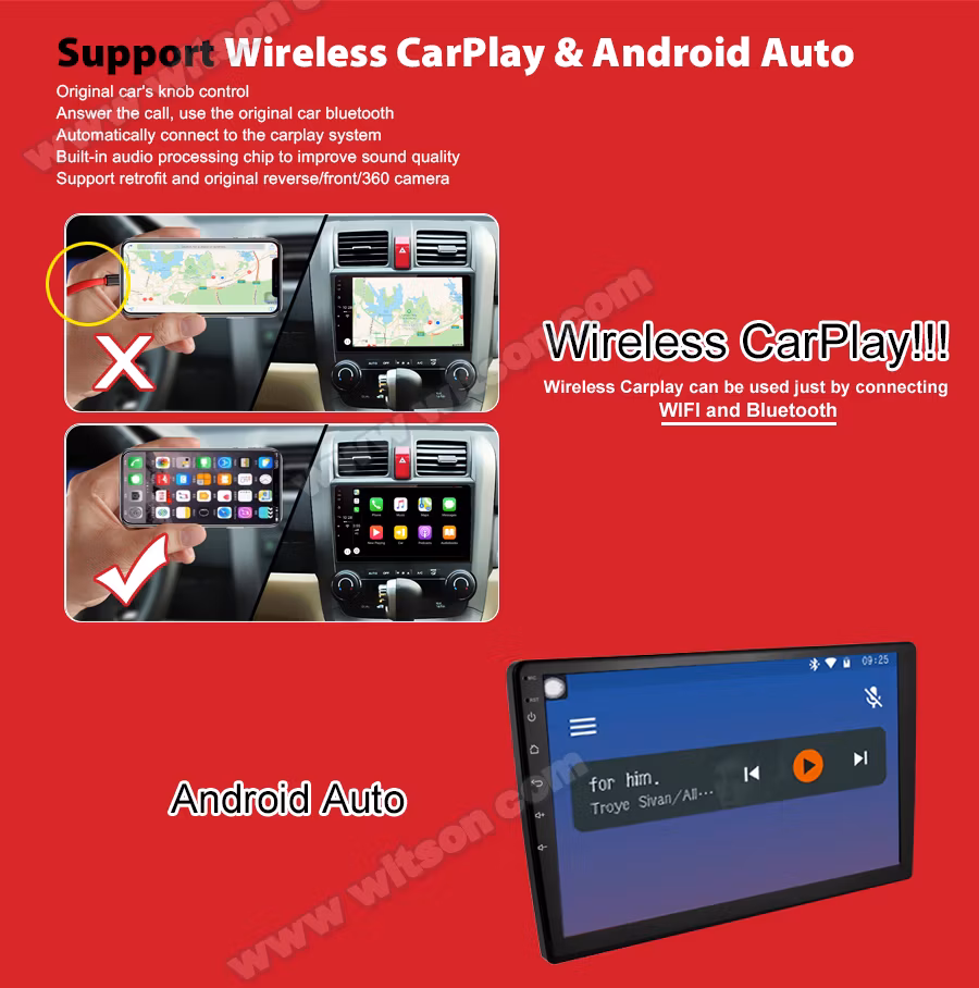 Witson Android 11 Car DVD Player Universal for Mitsubishi 2006-2012 Outlander 4GB RAM 64GB Auto Multimedia GPS Head Unit
