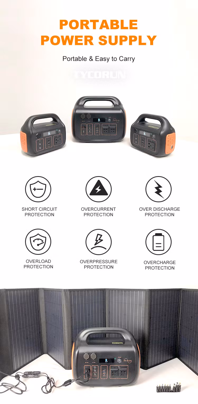 Tycorun Power Station 200W 300W 500W 1000W 2000W 3000W 110V 220V Mini All in One Home Portable Solar Power Generator
