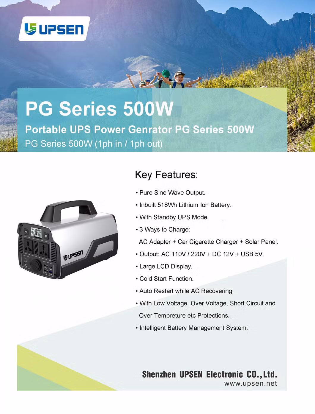 Home Outdoor Power Banks Solar Charging Station Portable Power Generator Solar Bank 500W Power Station