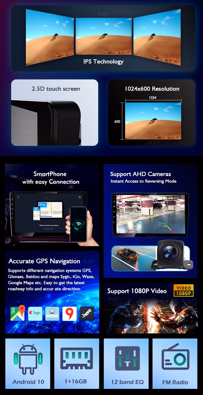 7 9 10 Inch Universal DVD Car Player Android Car Radio 2.5D GPS Navigation Autoradio Multimedia Player