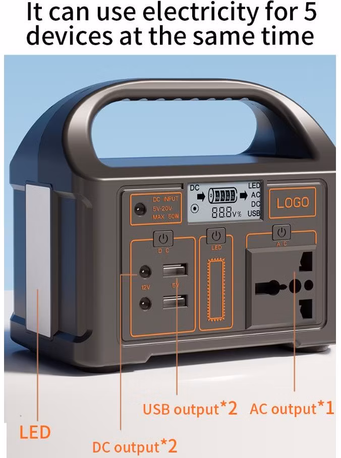 76.8wh Charge All in 1 AC Portable Power Station 100W Solar Generation