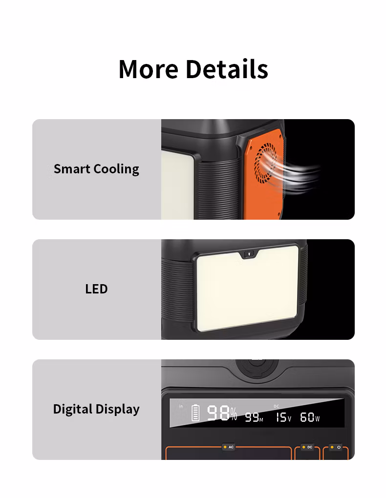 New Mini Home Lighting Emergency 300W 500W 600wrechargeable Battery Backup Solar Banks Generator Portable Power Station