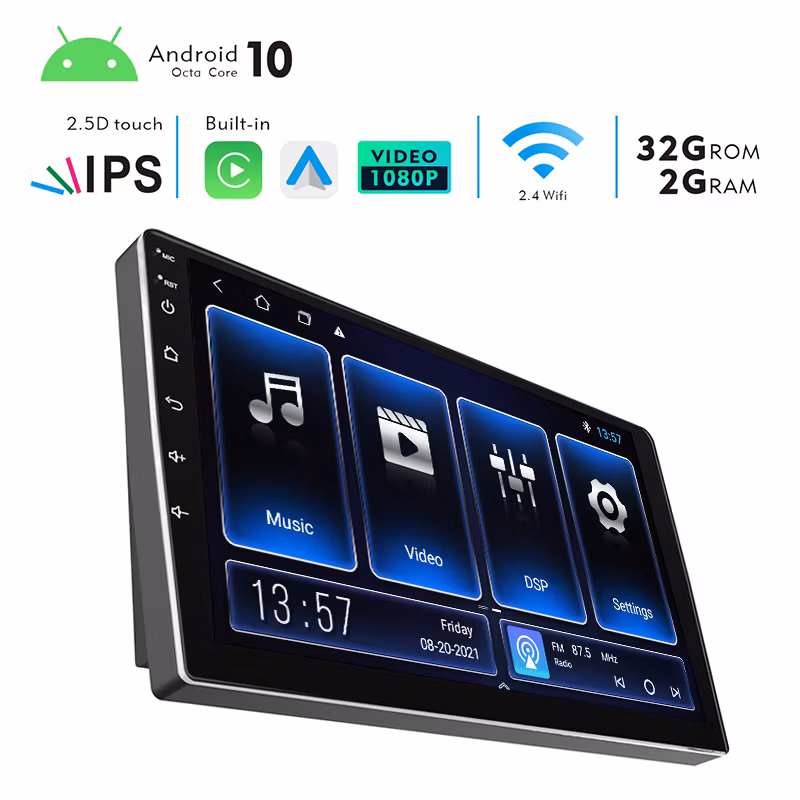 Hottest 9/10 Inch Car Android Stereo Radio Slim Body Multifunctional System Touch Screen Stereo Video Car Android DVD Player